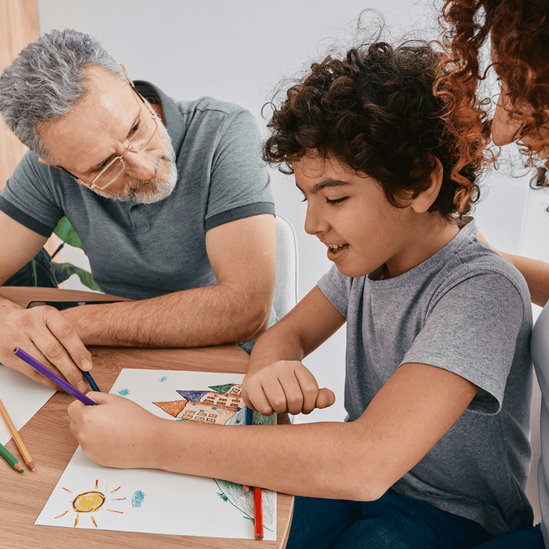 A family in a therapy session