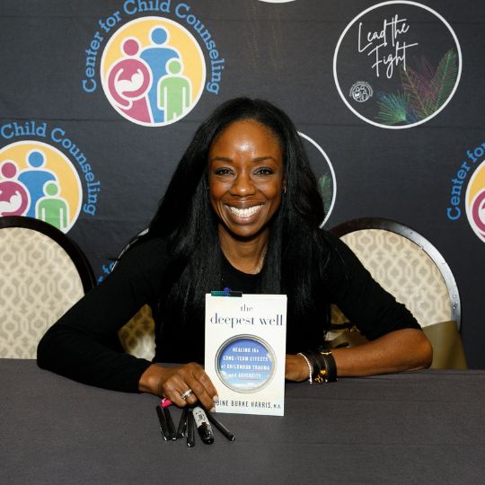 Dr. Burke Harris with book