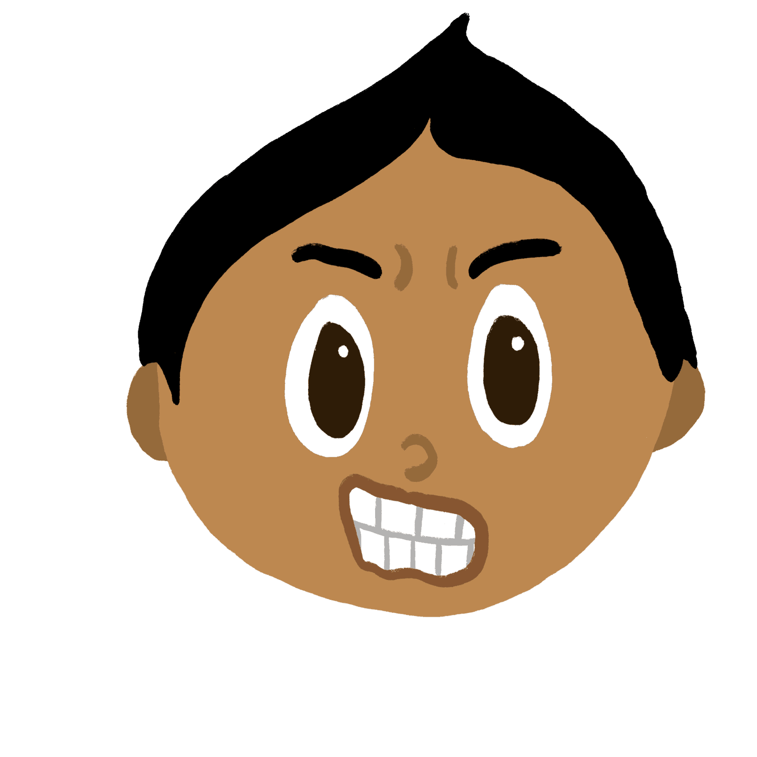 Frustrated face