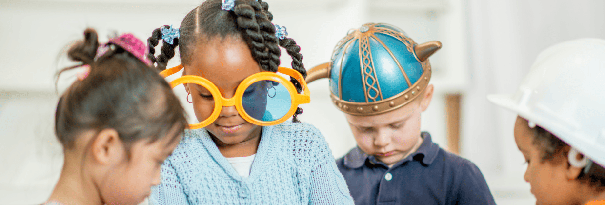 Children engaged in Small Group Play